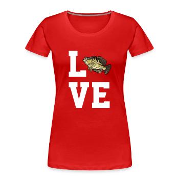 Liebe Crappie Angeln - Frauen Premium Bio T-Shirt - Rot - Vorne - Mia (176cm)