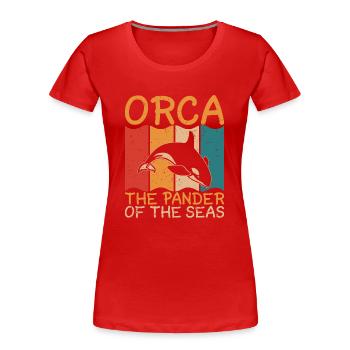 Orca Marine Biologist Killer Whale Killer Whale - Women's Premium Organic T-Shirt - red - Front - Mia (176cm)