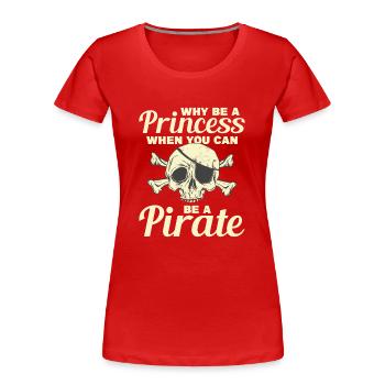 Pirate Kids Skull Party Pirates - Women's Premium Organic T-Shirt - red - Front - Mia (176cm)