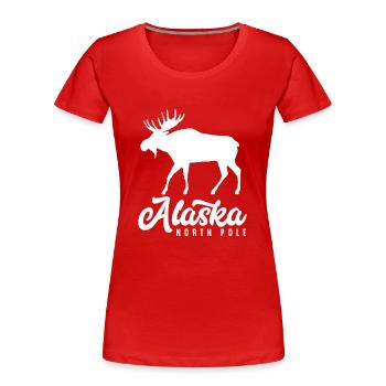 Alaska Nordpol - Frauen Premium Bio T-Shirt - Rot - Vorne - Mia (176cm)