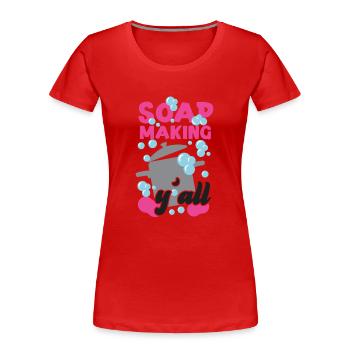 Soap Making Crafting Soap Making - Women's Premium Organic T-Shirt - red - Front - Mia (176cm)