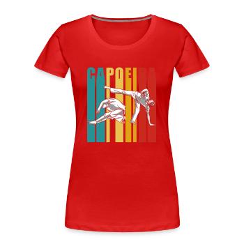 Capoeira Training Brasilianisch Kampfsport Hobby - Frauen Premium Bio T-Shirt - Rot - Vorne - Mia (176cm)