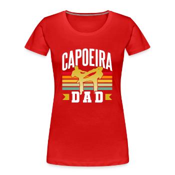Capoeira Vater Kampfsport Brasilianisch Hobby - Frauen Premium Bio T-Shirt - Rot - Vorne - Mia (176cm)