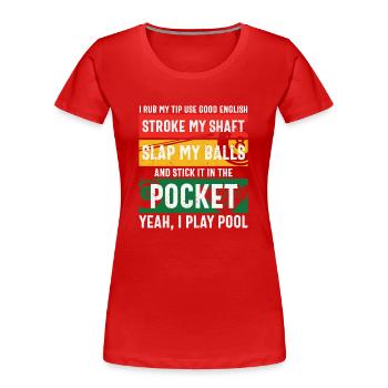 Billiards Pool Billiards Billiards Ball Billiards Cook 8Ball - Women's Premium Organic T-Shirt - red - Front - Mia (176cm)