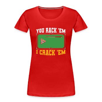 Billiards Pool Billiards Billiards Ball Billiards Cook 8Ball - Women's Premium Organic T-Shirt - red - Front - Mia (176cm)