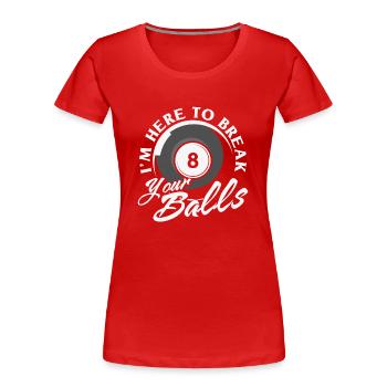 Billiards Pool Billiards Billiards Ball Billiards Cook 8Ball - Women's Premium Organic T-Shirt - red - Front - Mia (176cm)