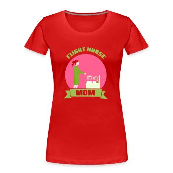 Flight Nurse Mama Flight Nurse Flight Doctor - Women's Premium Organic T-Shirt - red - Front - Mia (176cm)
