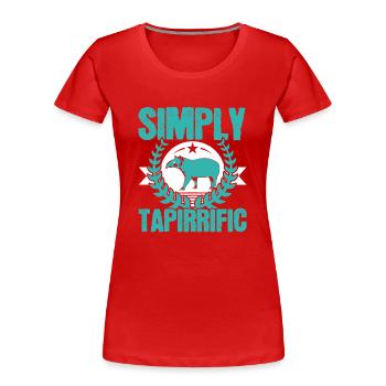 Einfach tapirhaft Wildtier Tierpfleger Tapir - Frauen Premium Bio T-Shirt - Rot - Vorne - Mia (176cm)