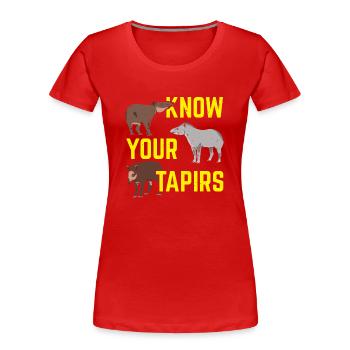 Kennen Sie Ihre Tapire Wildtier Tierpfleger - Frauen Premium Bio T-Shirt - Rot - Vorne - Mia (176cm)