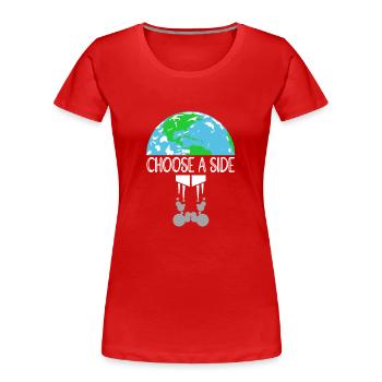 Naturschutz Klima Naturschützer Meer - Frauen Premium Bio T-Shirt - Rot - Vorne - Mia (176cm)