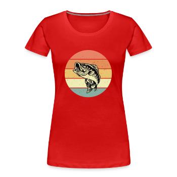 Perch - Women's Premium Organic T-Shirt - red - Front - Mia (176cm)