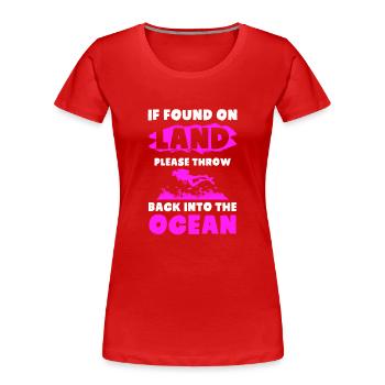 ozean tauchen - Frauen Premium Bio T-Shirt - Rot - Vorne - Mia (176cm)