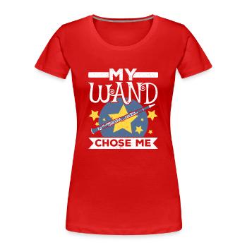 Mein Stab hat mich gewählt Klarinettenspieler Musi - Frauen Premium Bio T-Shirt - Rot - Vorne - Mia (176cm)