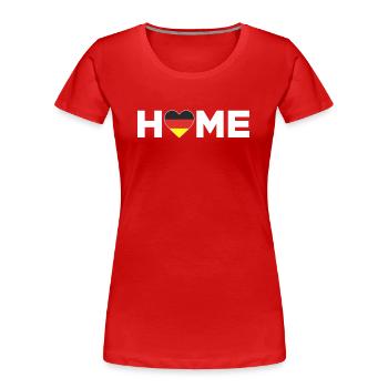 Deutschland Heimat Spanische Flagge - Frauen Premium Bio T-Shirt - Rot - Vorne - Mia (176cm)
