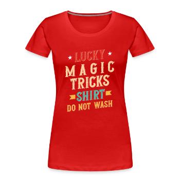 Magicien Party Magic Tricks Performer Magicien - T-shirt bio Premium Femme - rouge - Devant - Mia (176cm)