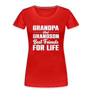 Opa Enkel Beste Freunde Großvater Enkelin Geschenk - Frauen Premium Bio T-Shirt - Rot - Vorne - Mia (176cm)