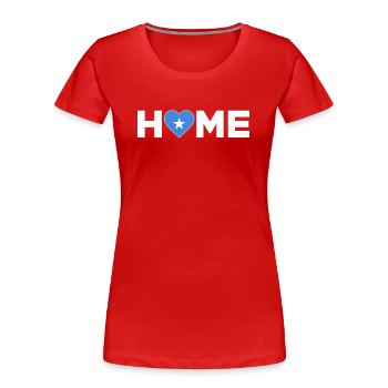Somalie Accueil Somalie Drapeau Somalie Amour - T-shirt bio Premium Femme - rouge - Devant - Mia (176cm)