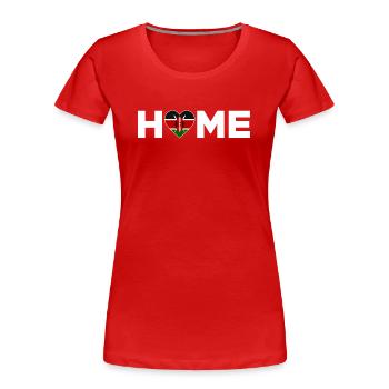 Kenia Heimat Kenia Flagge Kenia Liebe - Frauen Premium Bio T-Shirt - Rot - Vorne - Mia (176cm)