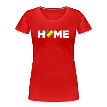 Kongo Heimat Kongo Flagge Kongo Liebe - Frauen Premium Bio T-Shirt - Rot - Vorne - Mia (176cm)