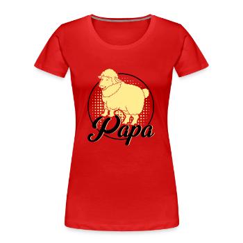 Schafzucht Landwirt Nutztier Schafe Geschenk - Frauen Premium Bio T-Shirt - Rot - Vorne - Mia (176cm)