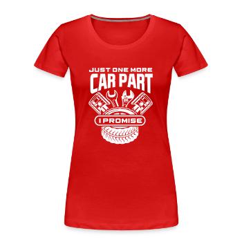 Automechaniker Teile - Frauen Premium Bio T-Shirt - Rot - Vorne - Mia (176cm)