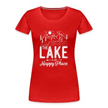 See Angeln Boote Kajak Kanu Sommer Seehaus Kabine - Frauen Premium Bio T-Shirt - Rot - Vorne - Mia (176cm)