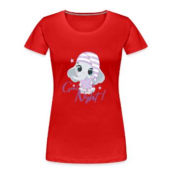 Gute Nacht ! - Frauen Premium Bio T-Shirt - Rot - Vorne - Mia (176cm)
