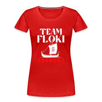 L’équipe Floki des constructeurs navals - T-shirt bio Premium Femme - rouge - Devant - Mia (176cm)
