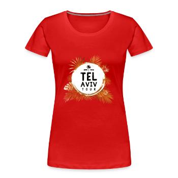 Tel Aviv Tour coloré - T-shirt bio Premium Femme - rouge - Devant - Mia (176cm)