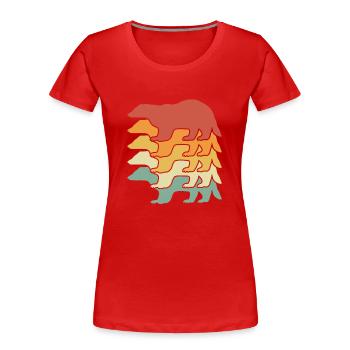 Dachs Bunt - Frauen Premium Bio T-Shirt - Rot - Vorne - Mia (176cm)