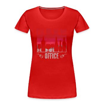 Dégustation de vin de sommelier - T-shirt bio Premium Femme - rouge - Devant - Mia (176cm)