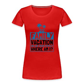 Road Trip Holiday Family Holiday Family Gift - Women's Premium Organic T-Shirt - red - Front - Mia (176cm)