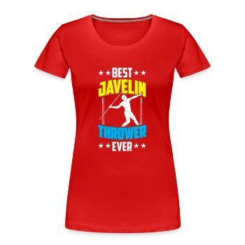 Bester Speerwerfer Aller Zeiten Speer Speerwerfen - Frauen Premium Bio T-Shirt - Rot - Vorne - Mia (176cm)