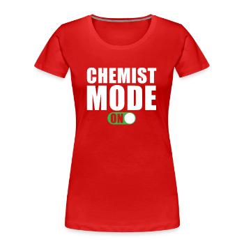 Chemiker Modus Ein - Frauen Premium Bio T-Shirt - Rot - Vorne - Mia (176cm)