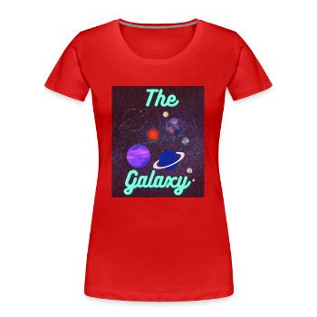 The Galaxy The galaxy the fascinating space - Women's Premium Organic T-Shirt - red - Front - Mia (176cm)
