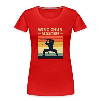Wing Chun Meister Kampfkunst Kampfsport Trainer - Frauen Premium Bio T-Shirt - Rot - Vorne - Mia (176cm)