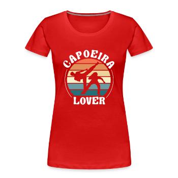 Capoeira Liebhaber Hobby Kampfsport Brasilianisch - Frauen Premium Bio T-Shirt - Rot - Vorne - Mia (176cm)