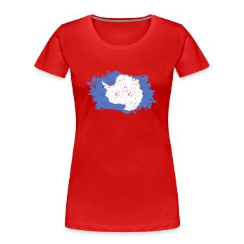 Antarktis Flagge Grunge Antarktis Fahne - Frauen Premium Bio T-Shirt - Rot - Vorne - Mia (176cm)