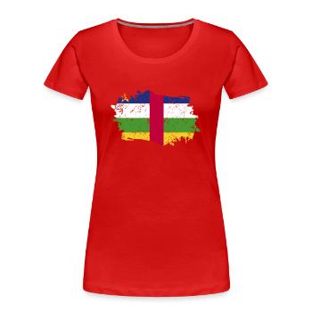 Drapeau de la République centrafricaine - T-shirt bio Premium Femme - rouge - Devant - Mia (176cm)