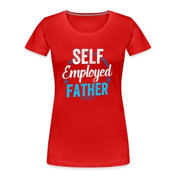 Selbständiger Vater Freelancer Selbstständig - Frauen Premium Bio T-Shirt - Rot - Vorne - Mia (176cm)