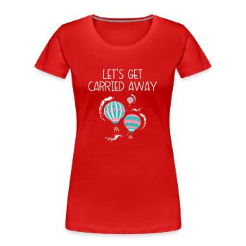 Let's drift hot air balloon lovers - Women's Premium Organic T-Shirt - red - Front - Mia (176cm)