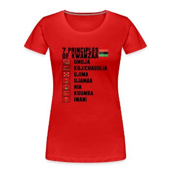 Kwanzaa Kultur Wurzeln Feiertag Fest - Frauen Premium Bio T-Shirt - Rot - Vorne - Mia (176cm)