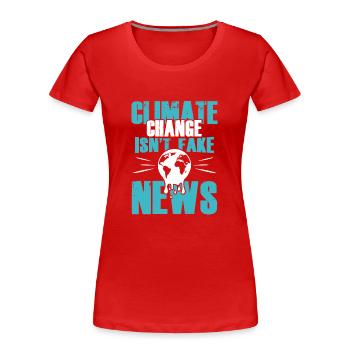 klimawandel schutz - Frauen Premium Bio T-Shirt - Rot - Vorne - Mia (176cm)