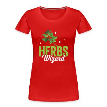 Herbs Magician Herb Garden Herbology Herbaceous Herb - Women's Premium Organic T-Shirt - red - Front - Mia (176cm)
