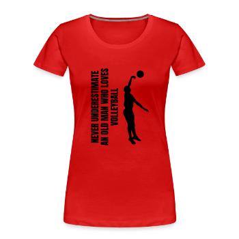 Volleyball Volleyball Cadeau Beach Volleyball - T-shirt bio Premium Femme - rouge - Devant - Mia (176cm)