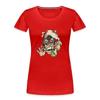 Cannabis - Frauen Premium Bio T-Shirt - Rot - Vorne - Mia (176cm)