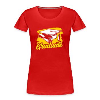 Graduate Graduate Graduate Festival - Women's Premium Organic T-Shirt - red - Front - Mia (176cm)