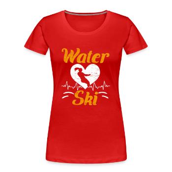 Ski nautique Sports nautiques Ski nautique Ski nautique - T-shirt bio Premium Femme - rouge - Devant - Mia (176cm)