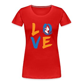 Ski nautique Sports nautiques Ski nautique Ski nautique - T-shirt bio Premium Femme - rouge - Devant - Mia (176cm)