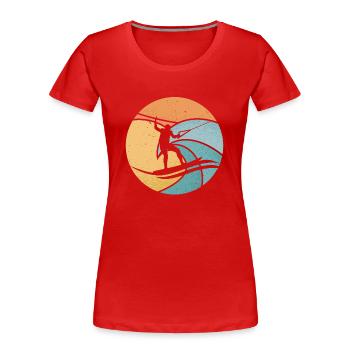 Ski nautique Sports nautiques Ski nautique Ski nautique - T-shirt bio Premium Femme - rouge - Devant - Mia (176cm)